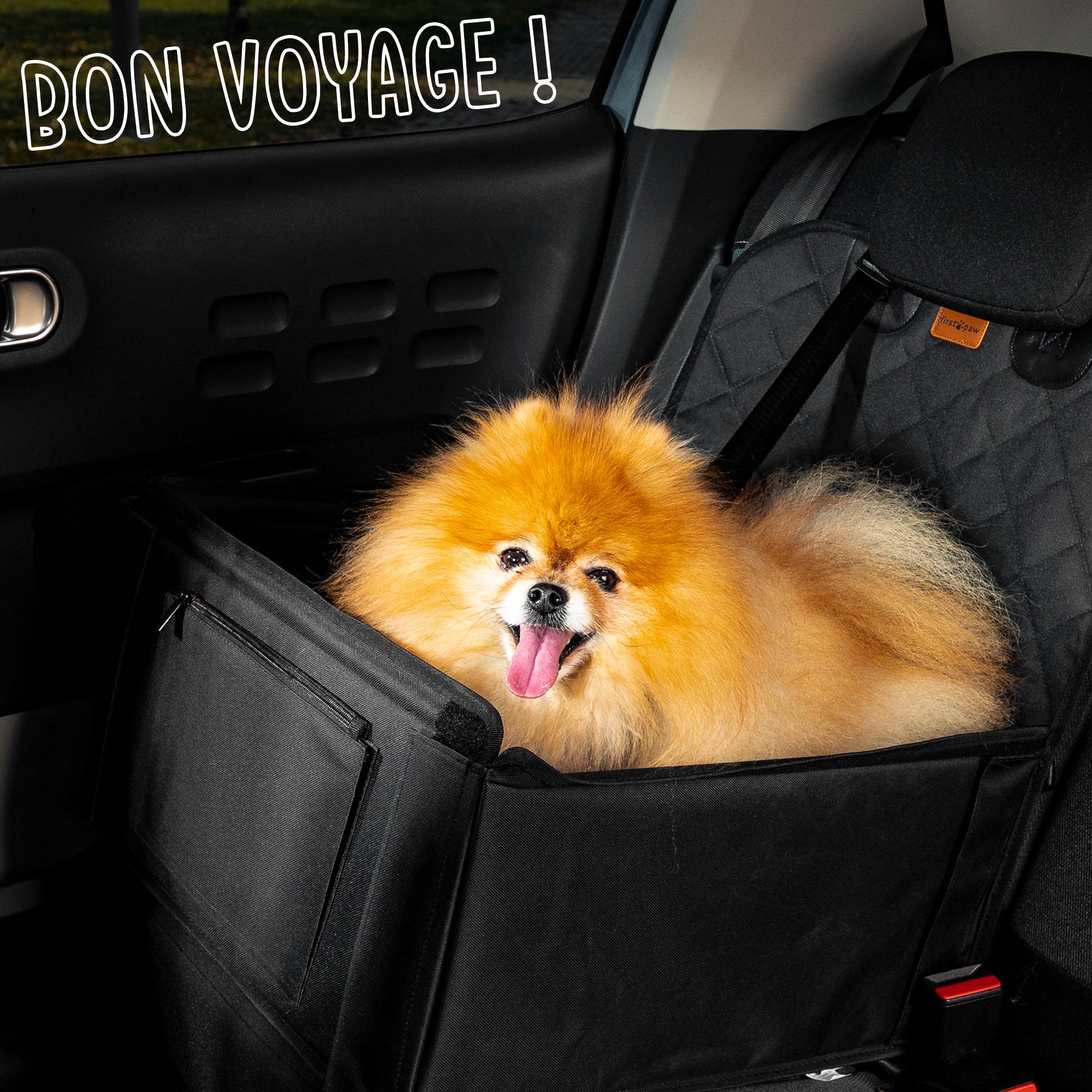 Siège auto Car Bag Rouge Freedog - Un chien dans le Marais